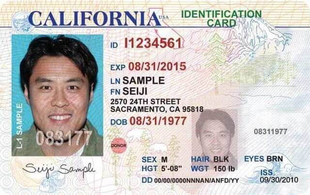 California-inditefication-card